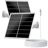 FUTUREZEN 20W 12V Solar Panel for Trail Cameras and Battery-Powered Security Cameras, Solar Charger with USB C & 5.5x2.1mm Port, IP66 Waterproof, 7.2ft Cable, 2 Pack