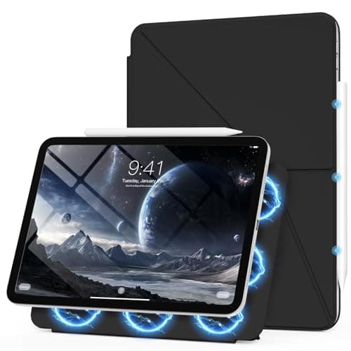 Zktuyu Case for iPad (A16) 11th Generation Case 11 Inch 2025, iPad 10th Generation 10.9 Inch 2022, Powerful Magnetic Attachment, Slim Trifold Stand Smart Cover, Auto Wake/Sleep, Black
