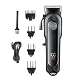 Hair Cutting Tool, Cord/Cordless Clipper Rechargeable Trimmer for Men Professional Beard Electric Haircutt Machine Two Motor Speed