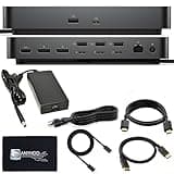 Dell SD25TB4 Pro Thunderbolt 4 Smart Dock - Supports 8k Display, 3 Years Warranty with 180W Adapter, HDMI, DisplayPort, Thunderbolt Cable, Cloth - USB C Docking Station Hub with Accessories