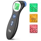 Forehead Thermometer for Adults and Kids, Digital Touchless Thermometer for Baby, Infants and Toddlers, 3 Color Fever Alarm,1s Fast Accurate Reading, Non Contact