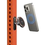 APPS2Car Magnetic Phone Holder for Gym, Alloy Base & Ball Joint, Attach to Metal Surfaces, Dual Magnet Phone Mount for MagSafe iPhone 12-17 Series