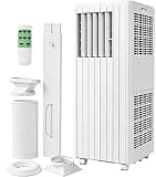 8000 BTU Portable Air Conditioners, 3 in 1 Portable AC with Cool, Dry, Fan Modes, Quiet Air Conditioners with Remote, 24H Timer & Sleep Modes, AC Unit for Bedroom, Apartments Up to 350 Sq.ft, White
