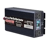 HENGJINGTR 4000W Power Inverter DC 12V 24V 48V 60V 72V to AC 110V/220V AC Converter Pure Sine Wave Inverter for Home and Camping RV with 2 AC Sockets,72V to 110V
