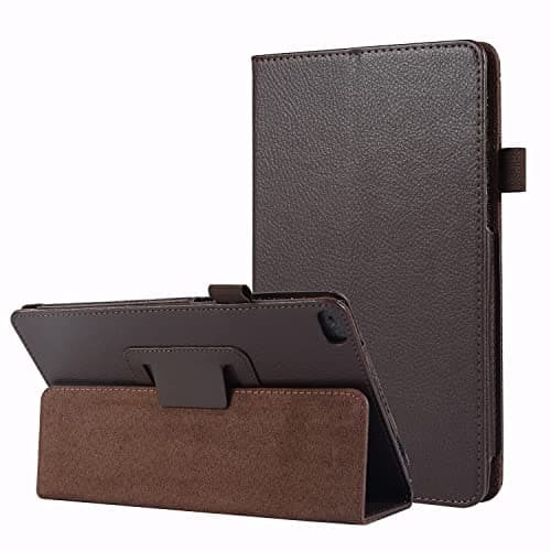 FXYJBNJKLV Texture Leather Tablet Case for Lenovo Tab E8 TB-8304F Slim Folding Stand Folio Protector Shockproof Back Cover with Holder(Brown)