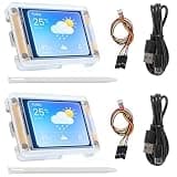 2pcs ESP32 Display 2.8 inch, ESP32-32E WiFi+BT Dual-core TFT Module with Acrylic Case, ESP32 Development Board ILI9341 Driver 240X320 Smart LCD Display Screen for Arduino IOT