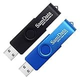 SamData 16GB USB Flash Drives 2 Pack 16GB Thumb Drives Memory Stick Jump Drive with LED Light for Storage and Backup (2 Colors: Black Blue)