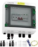 CNLONQ Solar PV Combiner Box 1 in 1 Out DC500V 32A Circuit Breaker with Surge Protector and 30A PV Fuse, Solar Disconnect Switch Outdoor IP65 Waterproof for Solar Panels System, RVs