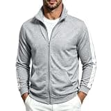 Auwer Mens Track Suit Jackets Long Sleeve Striped Zipper Up Coat Athletic Sports Running Outdoor Streetwear Sweatshirts