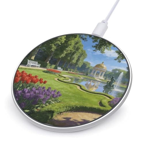Jardin Du Roy Wireless Charger Portable 10W Fast Wireless Charging Pad Compatible with Phone Ultra-Thin Charging Station Lightweight Charger Mat for Travel Home Office Desk