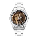 FodPand Analog Men Stainless Steel Band Watch Big Face Silver Wristwatch