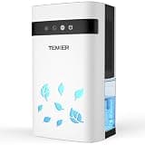 TENKER Dehumidifier for Home, 77oz Water Tank (1000 sq.ft) Dehumidifiers, Quiet Dehumidifier with Auto Shut Off, Sleep Mode, 7-Color LED Light for Closet Bedroom Bathroom RV, White