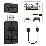 8Bitdo USB Wireless Adapter 2 for Windows, Mac & Raspberry Pi, Compatible with Xbox Series X & S Controller, PS5/PS4/PS3 Controller with OTG Cable