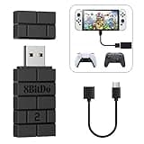 8Bitdo USB Wireless Adapter 2 for Windows, Mac & Raspberry Pi, Compatible with Xbox Series X & S Controller, PS5/PS4/PS3 Controller with OTG Cable