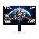 TCL 27” P3A Series QD-Mini LED QHD HDR Gaming Monitor (27P3A, 2026 Model) Halo Control System, LD1196 Precise Dimming Series, HDR1200 Brightness, 260Hz Refresh Rate, 1ms, AMD FreeSync Premium