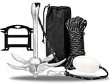 Young Marine Grapnel Anchor Kit for Small Boats, Kayaks, PWC, Jet Ski, Paddle Boards, etc. - 3.5 lbs (Galvanized-Silver)
