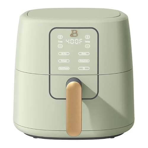 B 6 Quart Digital Air Fryer TurboCrisp Technology, Large Touchscreen Controls, Ceramic Roast Reheat Dehydrate Nonstick, Family Size for 5-7 People