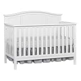 Pemberly Row 4-in-1 Convertible Wood Crib, Snow White Finish, 45.38" H x 56.25" W x 30.38" D, Full Panel Headboard, Toddler Bed, Daybed, Full Bed, Greenguard Gold Certified Nursery Furniture