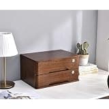 ntumLeap Rustic Solid Wood Desk File Cabinet,Lockable Storage for Office/Home/School,1/2/3/4 Drawers,Stylish Wooden Chest & for Enhanced Workspace Efficiency,B-2 Layer