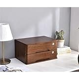 ntumLeap Rustic Solid Wood Desk File Cabinet,Lockable Storage for Office/Home/School,1/2/3/4 Drawers,Stylish Wooden Chest & for Enhanced Workspace Efficiency,B-2 Layer
