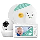Babysense True Sleep HD FSA Baby Monitor with Camera and Audio + Baby Sleep Breathing Movement Monitor, No WiFi, 2 Non-Contact Under Mattress Sensors, Non-Wearable Monitor, Full Crib Coverage