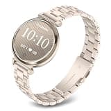 Dhwazz Women Band for Garmin Lily 2 Smart Watch, Solid Stainless Steel Strap Cream Gold Wristband for Garmin Lily 2 Only