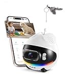 AEZ Robot Camera on Wheels 1080P Dual Lens,Indoor Movable Security Camera with 2-Way Talk,Blinky Bot with Night Vision,Distance Bot App Control for Cats/Dogs/Baby/Elderly (SD/Cloud Storage)