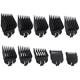HOTIOGA 10-Pack Clipper Guards Set for Wa-hl, Hair Clipper Guides Cutting Combs 1/16" to 1" Fit for conair HC224W/HC244NGBV/HCT242WR - Black