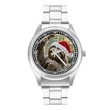 FodPand Analog Men Stainless Steel Band Watch Big Face Silver Wristwatch