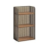 WANGHAI2024M Bookcases Three Layer Vertical Desktop Iron Office Bookshelf Home Organizer Shelf