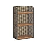 WANGHAI2024M Bookcases Three Layer Vertical Desktop Iron Office Bookshelf Home Organizer Shelf