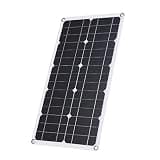 Aumotop Portable Panel with USB & Type C Interface for Mobile Devices - IP65 Water Solar Charge Controller Kit for Hiking Climbing (Solar Panel Kit with 50A Controller)