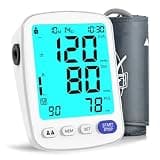 GymAora Automatic Upper Arm Electronic Blood Pressure Monitr, 2 Users 90 Memory Sets Blood Pressure Machine Irregular Hearbeat & Pulse Readings BP Monitor with Type-C 5V Cable
