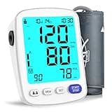 GymAora Automatic Upper Arm Electronic Blood Pressure Monitr, 2 Users 90 Memory Sets Blood Pressure Machine Irregular Hearbeat & Pulse Readings BP Monitor with Type-C 5V Cable