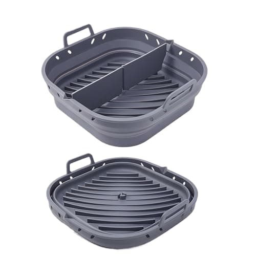 Air Fryer Accessories Set Kit,Compatible For Cosori,5.5L,Compatible For Cecotec,6L 6.5L Inculding 20-23cm Silicone Basket And Airfryers Utensils For(Separate baking tray)