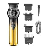 DAXXIN Hair Cutting Tool, Hair Trimmer Cordless Hair Cutting Machine Barber Electric 8000 RPM Hair Clipper Professional Haircut Trimmer for Men(Gold)