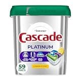 Cascade Platinum Dishwasher Pods, Dishwasher Detergent, Dish Detergent Soap, Lemon, 59 Count