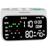 Medisana Upper Arm Blood Pressure Monitor for Home Use, Automatic Digital BP Machine with 5" High-Visibility LED Screen, WHO Color Indicator, 2x199 Memory, Adjustable Cuff Fits 8.7-16.5in