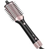 slopehill Blow Dryer Brush - Hot Air Brush with High Speed Motor 100,000RPM, Ionic Hair Dryer and Styler Volumizer with Oval Barrel for Hair, 3 Temps,1400W, Black