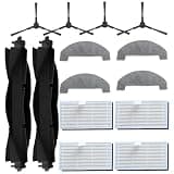 MS1 Replacement Accessories Kit for MONSGA MS1 / MS1 MAX Robot Vacuum, parts 2 Main Brush 4 Mop Pads 4 Filters 4 Side Brushes Spare Attachments