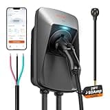 WOLFBOX Level 2 EV Charger 50 Amp J1772,Hardwired EV Charger Level 2 with NEMA 14-50 Plug 25ft Cable,Indoor/Outdoor,Smart APP&RFID Card Control,240V Electric Car Charger for Electric Automobile(WE50)