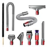 LANMU 9 Pack Vacuum Attachments Compatible with Dyson V15 V12 V11 V10 V8 V7 Gen5 Outsize Cordless Vacuum Cleaner, Dryer Vent Vacuum Hose Attachment Lint Vac Accessories Dust Brush Cleaning Kit