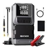 Jump Starter with Air Compressor, 6000A 150PSI Car Battery Jump Starter (10.0 Gas/8.0L Diesel) Battery Jumper Starter Portable 12V Jump Box with Jumper Cables, LED Light, LED Display