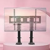 UIYTJRT TV Floor Stand - Tv Motorized Lift, Adjustable TV Mount Bracket,Tv Lift Mechanism with Remote, Dual Motor Lift Stroke 150cm/59.0inch, for 55" - 120" TVs Up to 130kg/286lb,