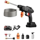 Portable Battery Power Washer, Cordless Pressure Washer, Pressure Washer Handheld High Pressure Car Washer Gun, Rechargeable Battery Pressure Washer for Car/Floor/Pati (1)