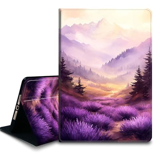 Bxgolkgd Tablet Case for Microsoft Surface Pro 11/10/9 13 Inch 2024/2022,Shockproof Stand Cover with Heat Dissipation,Auto Wake/Sleep Function,Dreamy Purple Mountain Forest