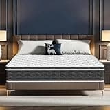 QMDJECKERO King Size 14 Inch Medium Firm Hybrid Mattress with Cooling Gel Memory Foam, CertiPUR-US Certified Mattress in a Box Pressure Relief Removable Cover No Fiberglass