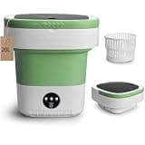 Portable Washing Machine, 20L Foldable Washer with Spin Basket, Upgraded 3 Modes Deep Cleaning for Baby Clothes, Underwear & Socks, fit for Hotel, Travel, Camping, Apartment & Dorm