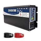 DC 12V-72V to AC 120V 240V 3000W Pure Sine Wave Inverter Charger, Car Inverter with Outlets for Truck, Home, RV, Off-Grid Solar Power Inverter(Size:12v to 120v)