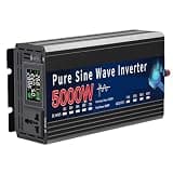 EHSOLZXBE Pure Sine Wave Inverter 12V 220V 24V 110V 1000W 2000W 3000W 4000W 5000W DC to AC Portable Power Converter Car Solar Inverter(5000W,10-14.8V,110-120V)